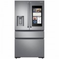 Samsung - Family Hub 2.0 22.2 Cu. Ft. 4-Door Flex French Door Counter-Depth Refrigerator with Apps - Stainless steel