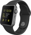 Apple - Apple Watch Sport 38mm Space Gray Aluminum Case - Space Gray Sports Band