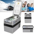 Costway --44 Quarts Portable Electric Car Cooler Refrigerator/Freezer Compressor for RVs Camping - Black/Gray