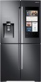 Samsung - Family Hub 28.0 Cu. Ft. 4-Door Flex French Door Refrigerator with Apps - Black stainless steel