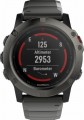 Garmin - fēnix® 5X Sapphire GPS Heart Rate Monitor Watch - Slate Gray with Metal Band