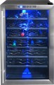 NewAir - 28-Bottle Wine Cooler - Black/Stainless Steel