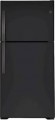 GE - 19.2 Cu. Ft. Top-Freezer Refrigerator with Garage Ready Performance - Black