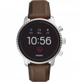 Fossil - Gen 4 Explorist HR Smartwatch 45mm Stainless Steel - Stainless Steel with Brown Leather Strap