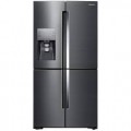 Samsung - 22.1 Cu. Ft. 4-Door Flex French Door Counter-Depth Fingerprint Resistant Refrigerator with Food ShowCase - Black Stainless Steel--6586621