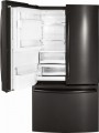 GE - Profile Series 22.2 Cu. Ft. French Door Counter-Depth Refrigerator with Keurig Brewing System - Black stainless steel