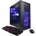 CyberPowerPC - Desktop - Intel Core i7 - 16GB Memory - AMD Radeon RX 480 - 128GB Solid State Drive + 2TB Hard Drive - Black/blue