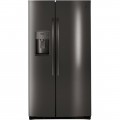 GE - Profile Series 25.4 Cu. Ft. Side-by-Side Refrigerator - Black stainless steel-5968209