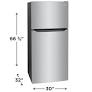 Frigidaire - 20.0 Cu. Ft. Top Freezer Refrigerator - Stainless Steel