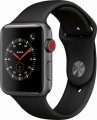 SharePrint Apple - Geek Squad Certified Refurbished Apple Watch Series 3 (GPS + Cellular), 42mm with Black Sport Band - Space Gray Aluminum