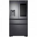 Samsung - Family Hub 22.2 Cu. Ft. 4-Door Flex French Door Counter-Depth Refrigerator with Apps - Black Stainless Steel
