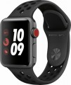Apple - Apple Watch Nike+ Series 3 (GPS + Cellular), 38mm Space Gray Aluminum Case with Anthracite/Black Nike Sport Band - Space Gray Aluminum- 6090609