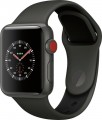 Apple - Apple Watch Edition (GPS + Cellular), 38mm Gray Ceramic Case with Gray/Black Sport Band - Gray Ceramic-6090619