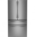 GE Profile - 29 Cu. Ft. 4-Door French Door Smart Refrigerator with Adjustable Temperature Drawer - Stainless Steel