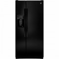 GE - 23.2 Cu. Ft. Side-by-Side Refrigerator - Black