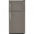 GE - 20.8 Cu. Ft. Top-Freezer Refrigerator - Slate