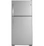 GE - 19.2 Cu. Ft. Top-Freezer Refrigerator with Garage Ready Performance - Stainless Steel