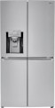 LG - 22.7 Cu. Ft. 4-Door French Counter-Depth Smart Wi-Fi Enabled Refrigerator - Stainless steel