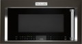 KitchenAid - 1.9 Cu. Ft. Convection Over-the-Range Microwave - Black stainless steel