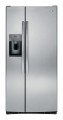 GE - 23.2 Cu. Ft. Side-by-Side Refrigerator with Thru-the-Door Ice and Water - Stainless Steel
