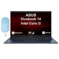 ASUS - Upgraded - Vivobook 14 Laptop 14.0 FHD Display (i3-1315U, 16GB, 1TB SSD, Intel UHD, Win 11 Pro) w/Dockztorm Wireless Mouse - Quiet Blue