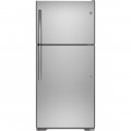 GE - 18.2 Cu. Ft. Top-Freezer Refrigerator - Stainless steel-6256640