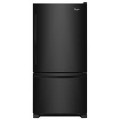 Whirlpool - 22 Cu. Ft. Bottom-Freezer Refrigerator with SpillGuard Glass Shelves - Black