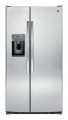 GE - 25.4 Cu. Ft. Frost-Free Side-by-Side Refrigerator with Thru-the-Door Ice and Water - Stainless Steel