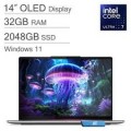 Lenovo - Upgraded - Slim 7i 14ILL10 Aura Edition - Copilot+ PC - 14''FHD+ OLED Touchscreen Laptop - Ultra7 258V - 32GB RAM - 2TB SSD - IST HUB - Luna Grey