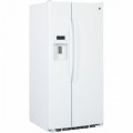 GE - 23.2 Cu. Ft. Side-by-Side Refrigerator - White