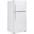 GE - 16.6 Cu. Ft. Top-Freezer Refrigerator with LED Interior Lighting - White