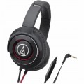 Audio-Technica - SOLID BASS Over-the-Ear Headphones - Black/red