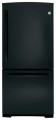 GE - 20.3 Cu. Ft. Frost-Free Bottom-Freezer Refrigerator - Black