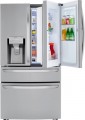 LG - 22.5 Cu. Ft. 4-Door French Door Counter-Depth Refrigerator with Door-in-Door and Craft Ice - PrintProof Stainless Steel