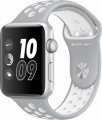 Apple - Apple Watch Nike+ 42mm Silver Aluminum Case Silver/White Nike Sport Band - Silver Aluminum
