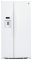 GE - 25.4 Cu. Ft. Side-by-Side Refrigerator with Thru-the-Door Ice and Water - White-9536176