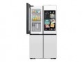Samsung - Bespoke 23 cu. ft. Counter Depth 4-Door French Door Refrigerator with AI Family Hub™+ & AI Vision Inside™ - White Glass- 6615213