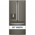 GE - 23.8 Cu. Ft. French Door Refrigerator - Slate