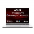 ASUS - Upgraded - Vivobook 16 Laptop 16.0 WUXGA Display (Snapdragon X X1-26-100, 16GB, 1TB SSD, Win 11 Pro) w/USB Hub - Silver
