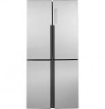 Haier - 16.8 Cu. Ft. 4-Door French Door Counter-Depth Refrigerator with LED Lighting - Stainless Steel