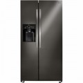 LG - 26.2 Cu. Ft. Side-by-Side Refrigerator - Black stainless steel
