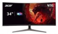 Acer - Nitro Gaming 34” Curved QHD 180Hz 1ms FreeSync Premium Gaming Monitor (DisplayPort, HDMI) - Black-- 6573613