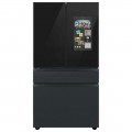 Samsung - 23 cu. ft. Bespoke Counter Depth 4-Door French Door Refrigerator with Family Hub --Charcoal Glass