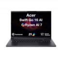 Acer - Upgraded - Swift Go 16 AI Laptop 16.0 WUXGA Display (Ryzen AI 7 445, 16GB, 1TB SSD, Win 11 Pro) w/Dockztorm Wireless Mouse - Obsidian Black--13032009