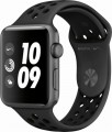 Apple - Apple Watch Nike+ Series 3 (GPS), 42mm Space Gray Aluminum Case with Anthracite/Black Nike Sport Band - Space Gray Aluminum