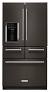 KitchenAid - 25.8 Cu. Ft. 5-Door French Door Refrigerator - Black Stainless Steel--6580906