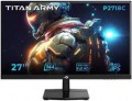 Titan-army - P2718C 27” Gaming Monitor, IPS 144Hz 1920×1080p FHD, FreeSync 99% sRGB, HDR10 (DisplayPort, HDMI), Tilt Adjustability - Black