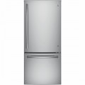 GE - 20.9 Cu. Ft. Bottom-Freezer Refrigerator - Stainless steel-GBE21DSKSS- 5003904
