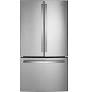 GE - 17.7 Cu. Ft. Bottom-Freezer Refrigerator with ENERGY STAR Certification - Stainless Steel