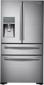 Samsung - 31.0 Cu. Ft. 4-Door French Door Refrigerator with Thru-the-Door Ice and Water - Stainless-Steel